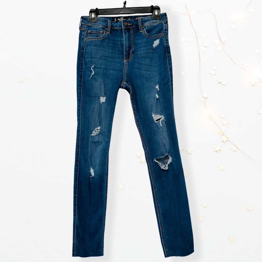 🔥Hollister High-rise distressed  Skinny stretch